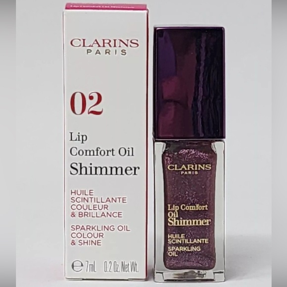 Clarins Lip Oil Shimmer, Purple Rain, New in Box - Picture 4 of 4